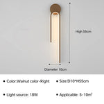 Applique Murale Led Nordique Élégante Design. Couleur Noyer R / Tricolore Chambre