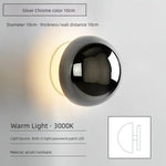 Applique Murale Led Nordique Élégante Minimaliste Chrome-10Cm / Blanc Chaud Chambre