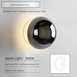 Applique Murale Led Nordique Élégante Minimaliste Chrome-15Cm / Blanc Froid Chambre