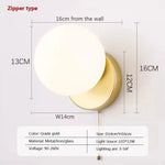 Applique Murale Led Nordique Élégante Minimaliste Design Fermeture Éclair Dorée Wl655 / Blanc