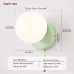 Applique Murale Led Nordique Élégante Minimaliste Design Fermeture Éclair Verte Wl655 / Blanc