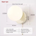 Applique Murale Led Nordique Élégante Minimaliste Design Wl655 Fermeture Éclair Blanche / Blanc