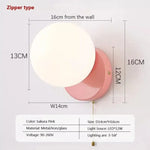 Applique Murale Led Nordique Élégante Minimaliste Design Wl655 Fermeture Éclair Rose / Blanc