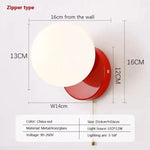 Applique Murale Led Nordique Élégante Minimaliste Design Wl655 Fermeture Éclair Rouge / Blanc