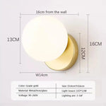 Applique Murale Led Nordique Élégante Minimaliste Design Wl655 Or / Blanc Froid Chambre
