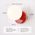Applique Murale Led Nordique Élégante Minimaliste Design Wl655 Rouge / Blanc Froid Chambre
