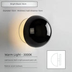 Applique Murale Led Nordique Élégante Minimaliste Noir-10Cm / Blanc Chaud Chambre