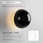Applique Murale Led Nordique Élégante Minimaliste Noir-15Cm / Blanc Chaud Chambre