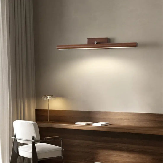 Applique Murale Led Nordique Minimaliste Design 40Cm-Bois De Noyer / Blanc Chaud (2700-3500K)