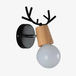 Applique Murale Led Originale Bois Design Cerf Noir - C Chambre