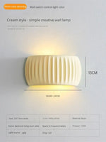 Applique Murale Led Originale Design Vent Crème. A / Blanc Froid (6000K) Chambre