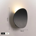 Applique Murale Led Pivotante Design Contemporain C-Noir / Blanc Froid (5 500-7 000 K). Applique