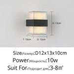 Applique Murale Led Robustes Contre Intempéries. Style F D12X13Cm / Blanc Chaud (2700-3500K) Chambre