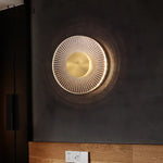 Applique Murale Led Ronde Cuivre Élégante Design Chambre