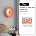 Applique Murale Led Ronde Design Épuré Chic Rose / Lumière Bicolore Chambre