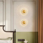 Applique Murale Led Ronde Moderne Élégante Laiton Chambre