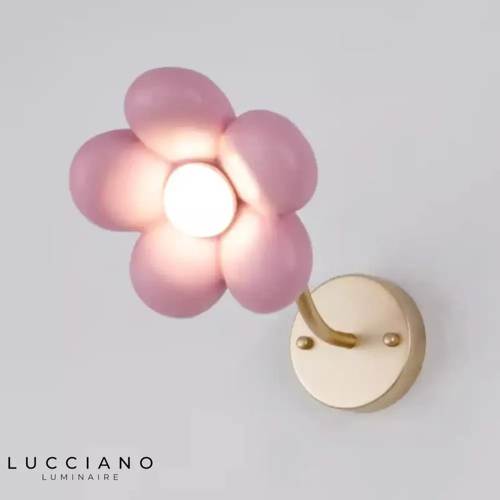 Applique murale led rose