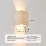 Applique Murale Led Scandinave Élégante Bois. A12Cm1 / Lumière Blanche Chambre