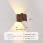 Applique Murale Led Scandinave Élégante Bois. B10Cm2 / Lumière Blanche Chambre