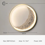 Applique Murale Led Scandinave Minimaliste Lunaire Or-80Cm / Gradation Rc Applique Chambre