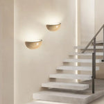 Applique Murale LED Semi-circulaire en Pierre Naturelle