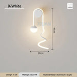 Applique Murale Led Spirale Élégante Design. B Blanc / Lumière Blanche C.a. 220 V-240 V Chambre