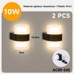 Applique Murale Led Stylée Extérieure Lumineuse. Circular 2Pcs / Abs Plastics Pvc China | Warm