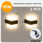 Applique Murale Led Stylée Extérieure Lumineuse. Square 2Pcs / Aluminum Acrylic China | Cool