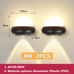 Applique Murale Led Stylée Extérieure Lumineuse. Yuanbao A 2Pcs / Abs Plastics Pvc China | Warm