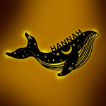 Applique Murale Led Usb Originale Baleine Lumineuse Chambre