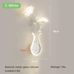 Applique Murale Led Végétale Décorative Design C Blanc / Lumière Blanche Chambre