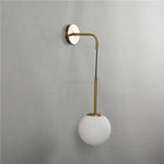 Applique Murale Led Vintage Design Élégant Verre Boule Blanche Comme Le Lait / Diamètre Boule