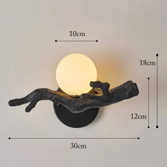 Applique Murale Led Vintage Style Rustique Décorative Lampe Noire Gauche / Chine Pas D’ampoule