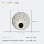 Applique Murale Lune Moderne Design Lumineux Intérieur. D 50Cm / Blanc Chaud (2700-3500K) Chambre