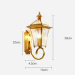 Applique Murale Métal Européenne Vintage Luminaire Doré