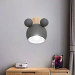 Applique Murale Mickey Cartoon Coloré Gris Murale Chambre