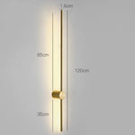 Applique Murale Minimaliste Design Élégant Lumineux 120 Cm Doré / Chaud Chambre