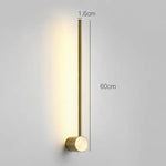 Applique Murale Minimaliste Design Élégant Lumineux 60 Cm Doré / Chaud Chambre