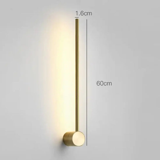 Applique Murale Minimaliste Design Élégant Lumineux 60 Cm Doré / Chaud Chambre