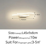 Applique Murale Minimaliste Design Élégant Métal. White L45X9Cm 10W / 3 Colors No Remote Chambre