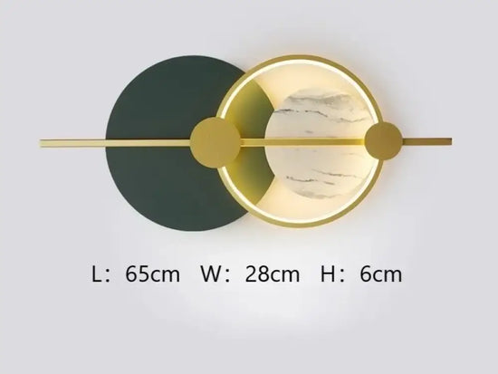 Applique Murale Minimaliste Design Scandinave Élégante. C Vert Chambre