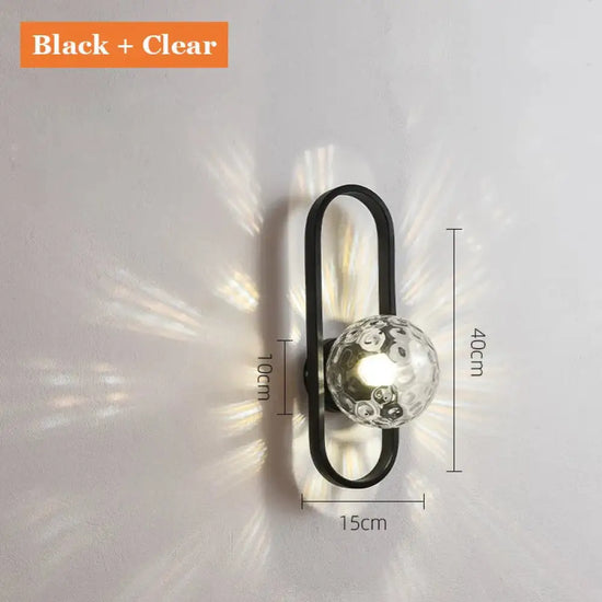 Applique Murale Minimaliste Élégante Design Contemporain. Noir Clair / Blanc Chaud (2700-3500K)