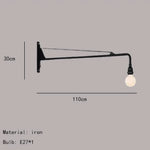 Applique Murale Minimaliste Épurée Design Contemporain Noir / Lumière Blanche Chambre