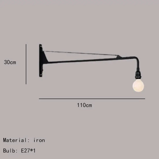 Applique Murale Minimaliste Épurée Design Contemporain Noir / Lumière Blanche Chambre