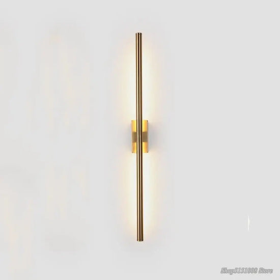 Applique Murale Minimalistes Led Design Élégant Or / 60 Cm Lumière Chaude 3000K Chambre