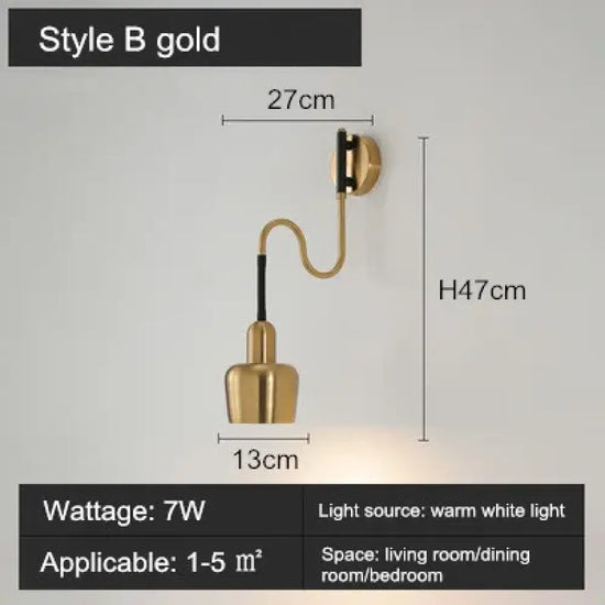 Applique Murale Mobile Ajustable Éclairage Intelligent Or De Type B / Chine 6-10 W Chambre