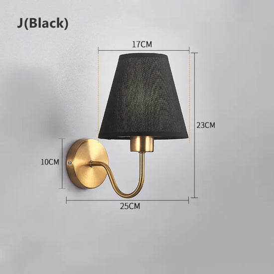 Applique Murale Moderne Déco Élégante Minimaliste Type J Noir Chambre
