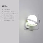 Applique Murale Moderne Design Élégant Lumineux. Lwl120 Blanc 21Cm / Sans Ampoule Chambre