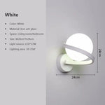 Applique Murale Moderne Design Élégant Lumineux. Lwl120 Blanc 24Cm / Sans Ampoule Chambre