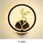 Applique Murale Moderne Élégante Design Tendance Lumineuse B Noir / Chine Blanc Froid